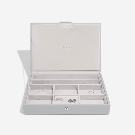 Stackers Classic Jewellery Box (Lid) - Pebble Grey