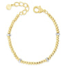 Absolute Crystal Pendant Two Tone Beaded Bracelet