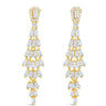 Absolute Gold & Clear Crystal Baguette Small Chandelier Earrings