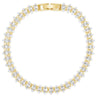 Absolute Gold & Clear Crystal Oval Baguette Bracelet