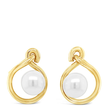 absolute-gold-pearl-twist-stud-earrings-E2389GL