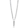 Absolute Silver & Clear Crystal Baguette Chandelier Necklace