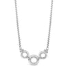 Absolute Silver & Crystal Circles Faceted Necklace