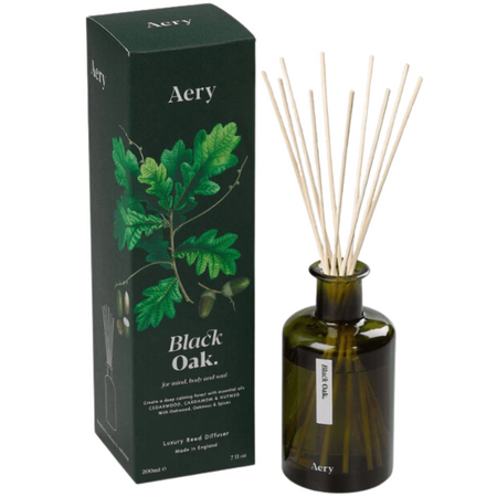 Aery Black Oak Reed Diffuser - Cedarwood Cardamom and Nutmeg