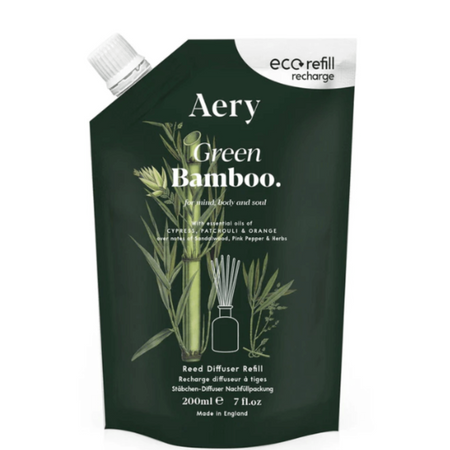 Aery Green Bamboo Reed Diffuser  Refill- Cypress, Patchouli & Orange