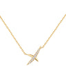 Ania Haie Heart Hunter Gold Kiss Pave Necklace