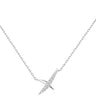 Ania Haie Heart Hunter Silver Kiss Pave Necklace