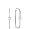 Ania Haie Modern Muse Silver Pearl Modernist Oval Earrings