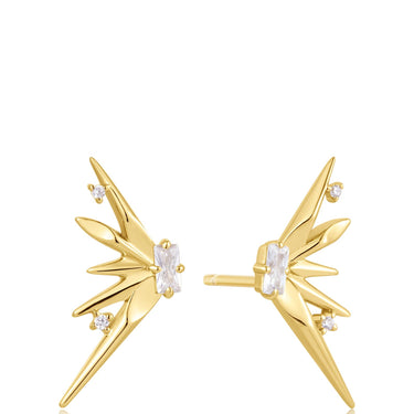 Ania Haie Polished Punk Gold Spike Stud Earrings