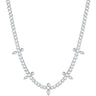Ania Haie Polished Punk Silver Curb Chain Sparkle Point Necklace