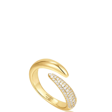 Ania Haie Polished Punk Gold Sparkle Wrap Ring