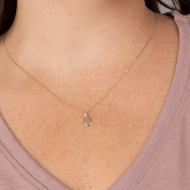 ladies engravable gold teardrop pendant on gold chain