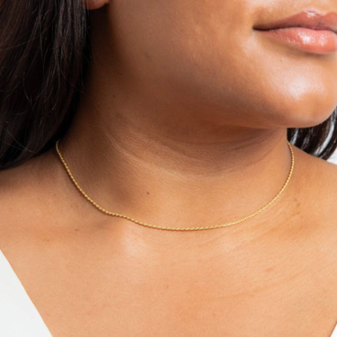 BeJeweled Bespoke Gold Twist Rope Chain