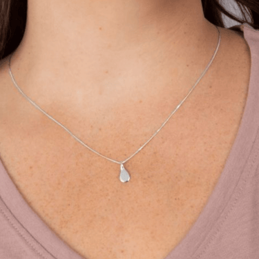 BeJeweled Bespoke Silver Droplet Pendant