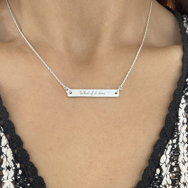 BeJeweled Bespoke Gold Plate & Chain - 'What If It Does...'