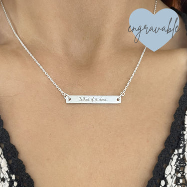 BeJeweled Bespoke Silver Plate & Chain - 'What If It Does...'