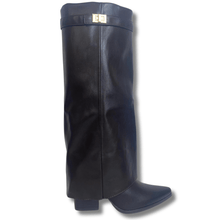 ladies-dark-brown-foldover-knee-high-boots