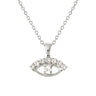 Caroline Svedbom Silver Petite Greek Eye Necklace - Clear