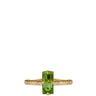 Caroline Svedbom Gold Baguette Ring - Peridot