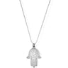 ChloBo Diamond Cut Chain Moon And Star Hamsa Hand Pendant Necklace