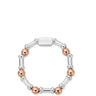 ChloBo Rhythm Of Water Ring - Two Tone Rose/Silver