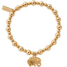 ChloBo Small Ball Elephant Bracelet - Gold