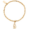 ChloBo Soul Glow Interlocking Heart & Angel Wing Bracelet - Gold