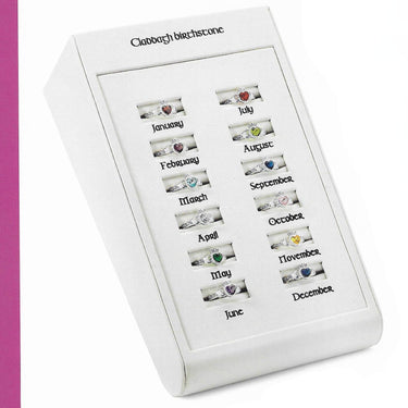 Sterling Silver Claddagh Birthstone Rings - March