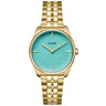 Cluse Feroce Petite Gold Watch - Pool Blue