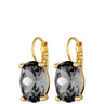 Dyrberg Kern Chantal Gold French Hook Earrings - Grey