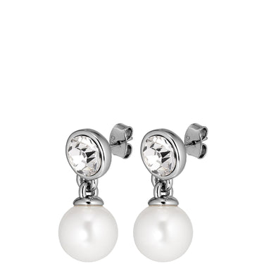 Dyrberg Kern Nette Silver Drop Earrings - Pearl