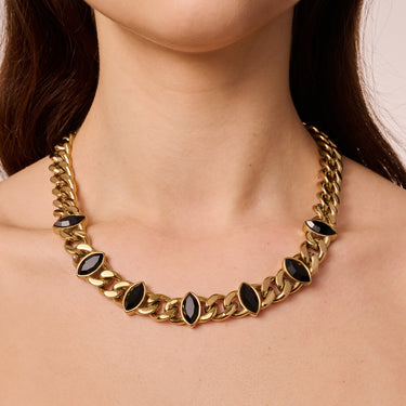 DYRBERG/KERN Punica Gold Necklace - Black