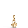 paw shaped gold charm for jewellery bracelet