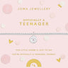 Joma Jewellery 'Officially a Teenager' bracelet packaging on a white background