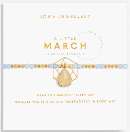 Joma March Birthstone Gold Bracelet