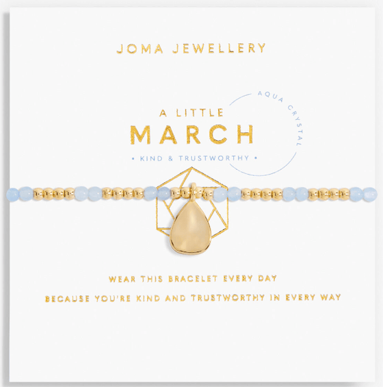Joma March Birthstone Gold Bracelet