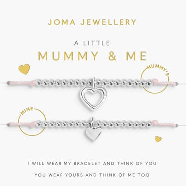 Joma Jewellery 'A Little Mummy & Me' bracelet set on a white background