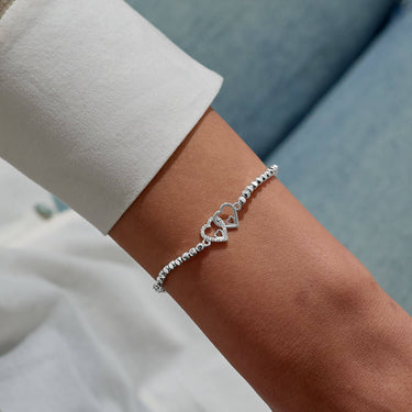 Joma You Make My Heart Smile Hammered Bead Bracelet