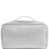 Silver cosmetic bag with 'Katie Loxton' branding on a white background
