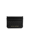 Black quilted cardholder with 'Katie Loxton' branding on a white background