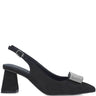 Menbur Black Sling Back Block Heels