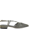 Menbur Grey Sparkle Sling Back Flat Shoes