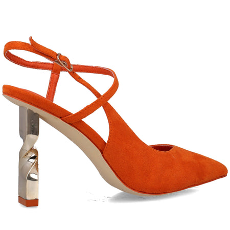 Menbur Orange Stiletto Shoes