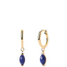 PDPAOLA Gold Nomad Lapis Lazuli Hoop Earrings