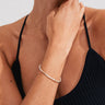 Pilgrim Alison Gold White Nude Dainty Glass Bead Bracelet