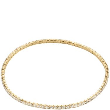 Gold and diamond bracelet on a white background