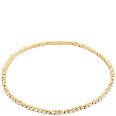 Pilgrim Arash Gold Pearl Crystal Stretch Bracelet