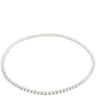 Silver beaded bracelet on a white background