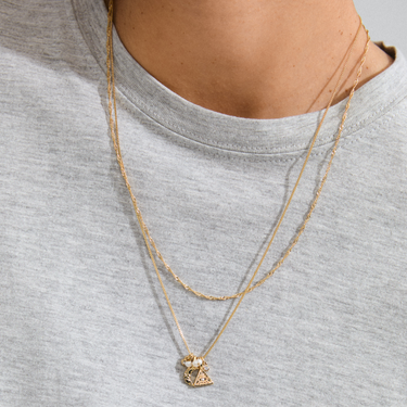 Pilgrim Between Gold Double Chain Necklace