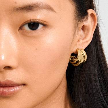 Pilgrim Damia Gold Extra Chunky Hoop Earrings